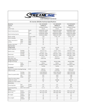 Streamline Specs - Inverter